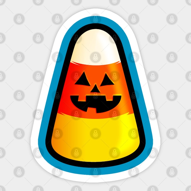 Halloween Candy Corn Jack O Lantern Sticker by MerchFrontier